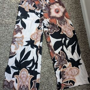 SHEIN Black and White Straight Leg Pants